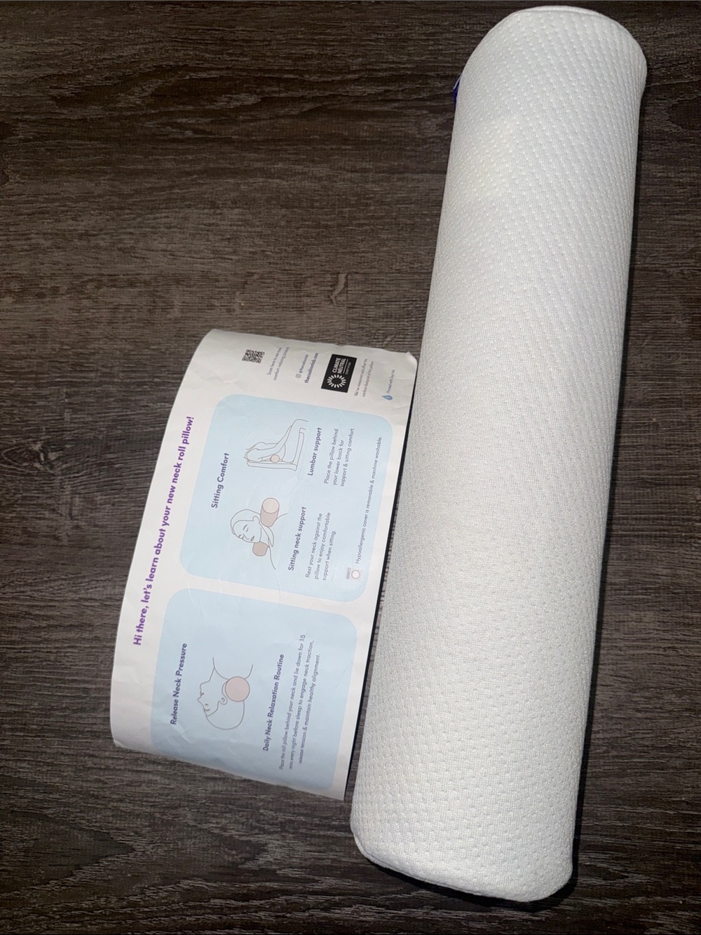 The Cushion Lab Neck Roll Pillow - Picture 3 of 6